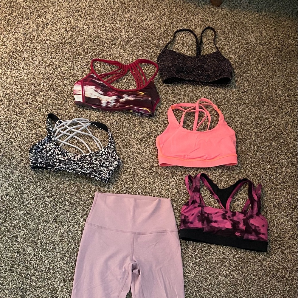Lululemon Wonder Unders and sports bras! Size 4!